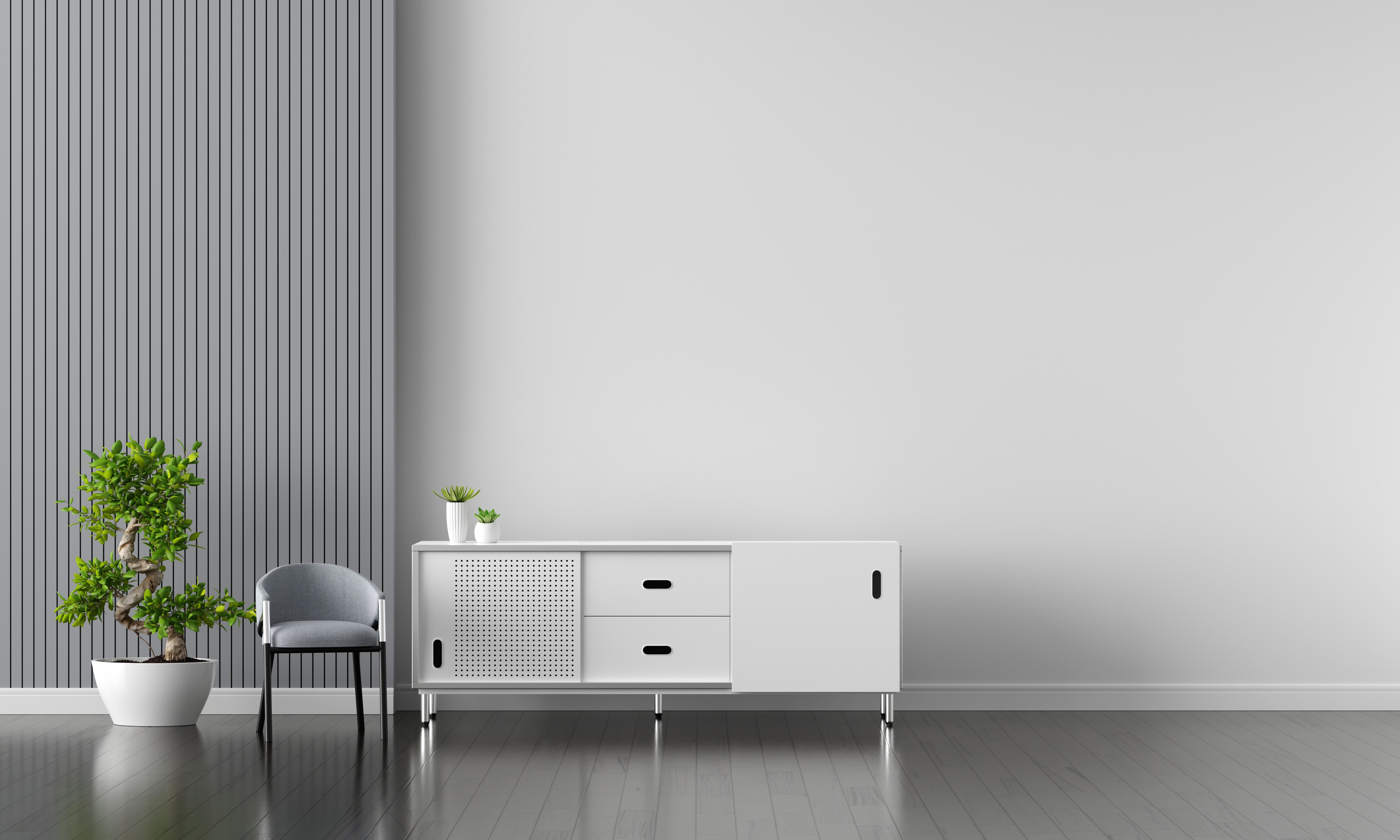 Modern interior design with pastel color palette
