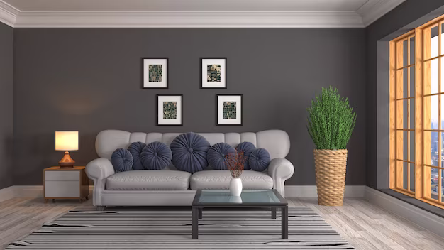 Warm color palette in beautifully decorated room